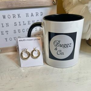 South Moon Under Classic Small Clasp Hoop Style Shiny Finish 🌙